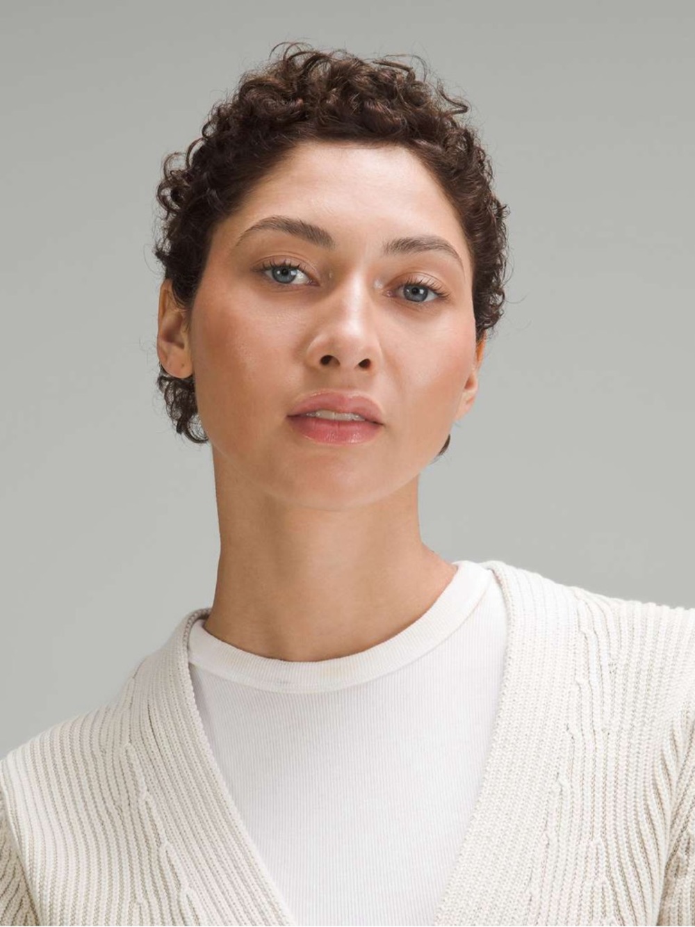 Lululemon Cotton-Blend Crewneck Cardigan L/XL Bone - Picture 9 of 10